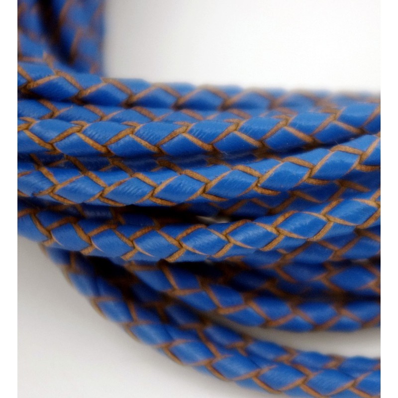 Glory Qin 5 Yards Round Folding Bolo Braided Genuine Leather