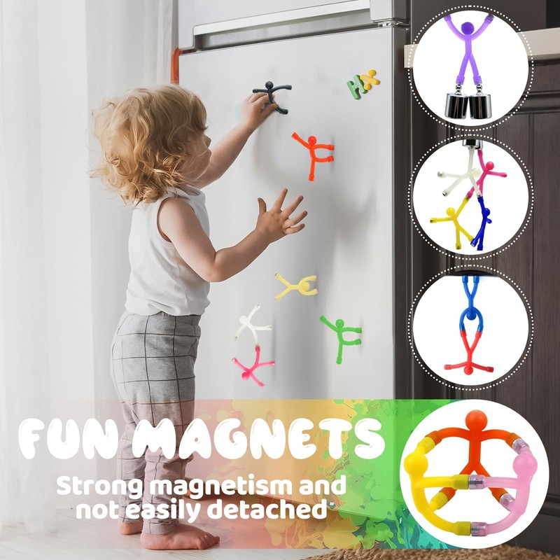 Pack of 10 Mini Man Fridge Magnets, dellyy Rubber Magnets,