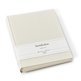 Semikolon (367182) Album Classic Medium Chamois (Cream) Wedding Edition - Photo Album/Photo Book with 80 Sheets Cream White Photo Card with Protective Paper - 21.6 x 25.5 cm