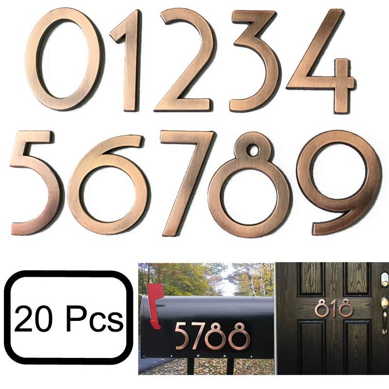 Diggoo 20 Pack Mailbox Numbers 0-9, 2.76 Inch High, Door
