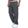 THWEI Mens Cargo Pants Casual Drawstring Athletic Jogger Sports Outdoor