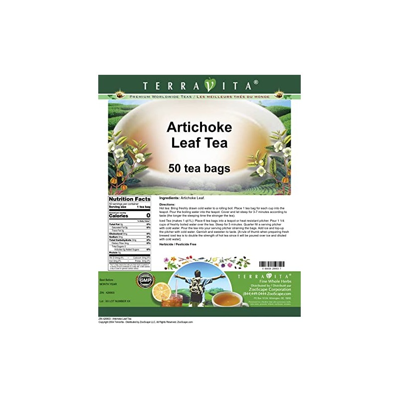 Artichoke Leaf Tea (50 tea bags, ZIN: 426903)