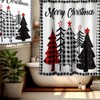 2 Pcs Christmas Shower Curtain Set 72 x 72 Inch