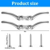 2 Pcs Marine Hardware Rope Cleat, 4 Inch Stainless Steel
