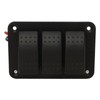 3 Gang Rocker Switch Panel IP65 Waterproof DC12‑24V Blue Light