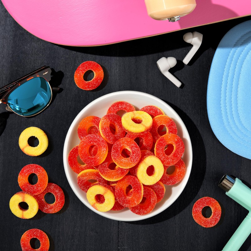 Trolli Trolli Peachie O's Sour Gummy Rings Candy, 5 Pound