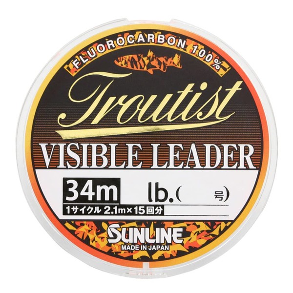 Sunline Troutist Visible Reader, 19.8 ft (34 m), Single Item, 4LB/No