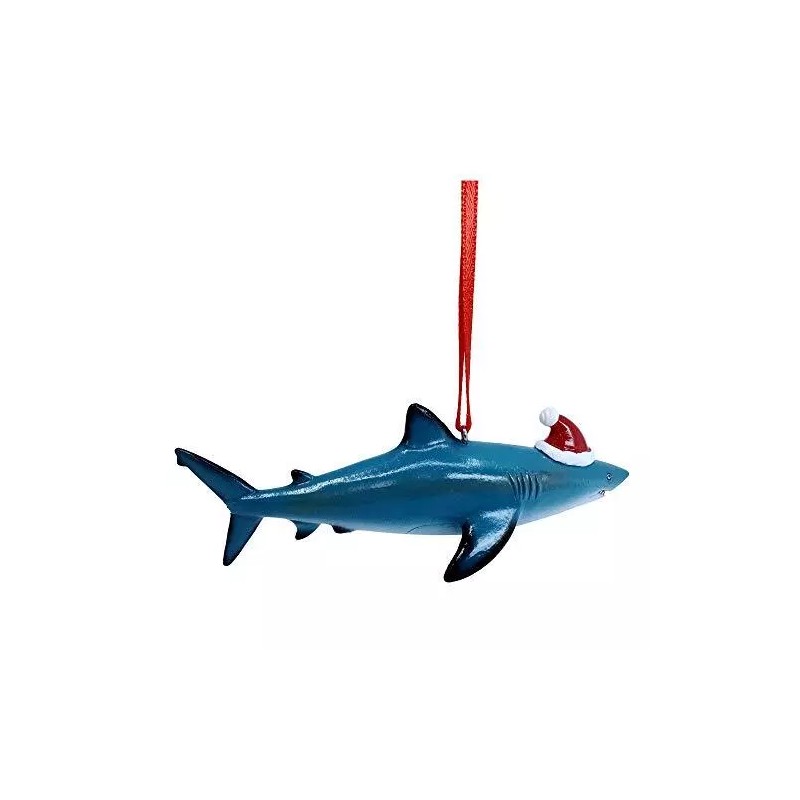 THE JOY TREE Shark with Santa Hat Christmas Tree Ornament