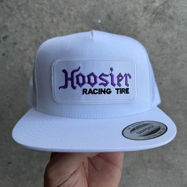 Hoosier Tire Vintage Snapback Trucker Hat Mesh Back Yupoong 6006 trucker hat - Color: Charcoal