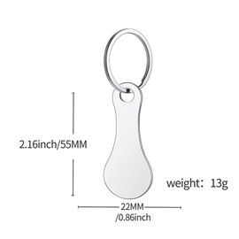MOYWYCNO 4 Pcs Trolley Token,Stainless Steel Trolley Coin Removable Trolley Key for Releasing Supermarket Trolleys Shopping Trolley Token