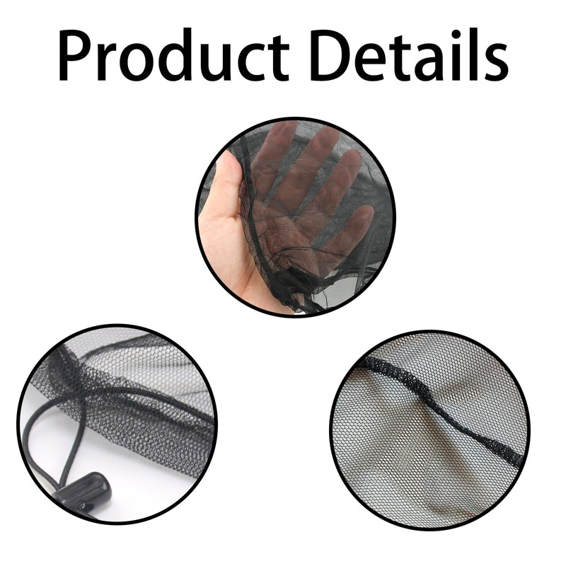 Zodaqian 4 Pack Mosquito Net Head Cover, Lightweight Fly Nets
