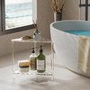 YUNEASELF Corner Shower Stool 16in: Waterproof Small Foot Rest with