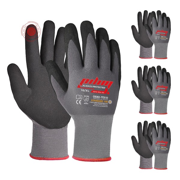 Pilim Microfoam Nitrile Safety Work Gloves - 3/6/12 Pairs Heavy