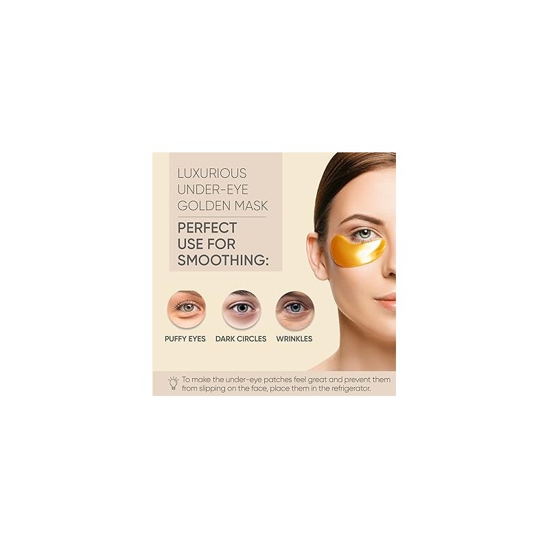 Under Eye Patches (20 Pairs) - Golden Eye Mask with