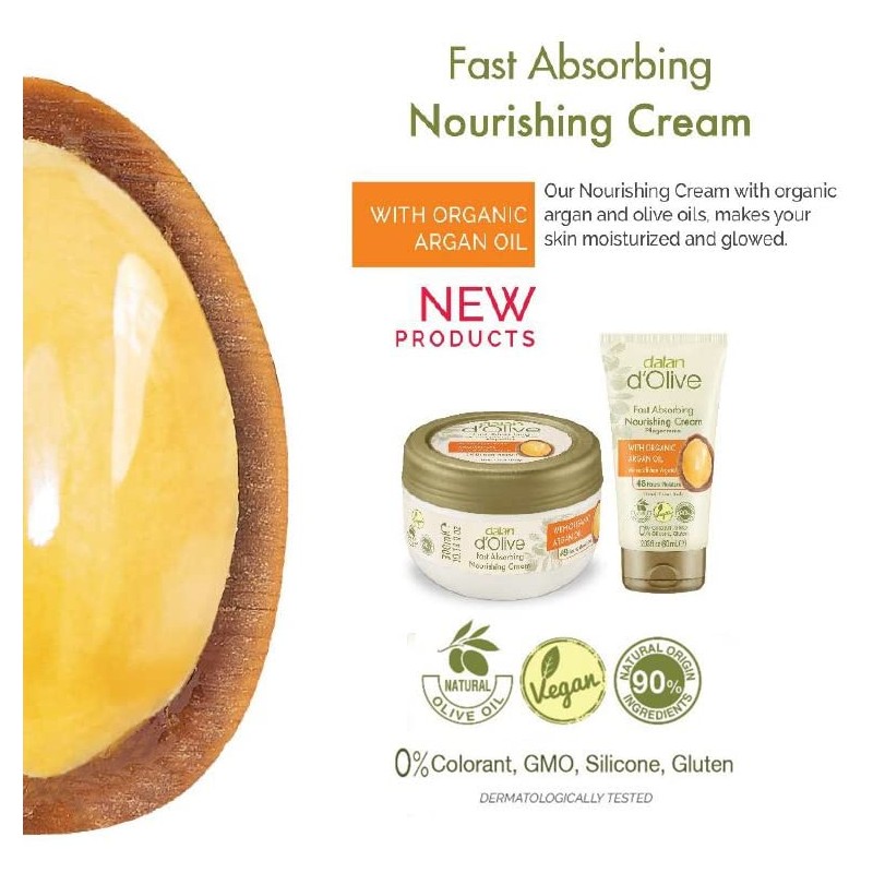 3 x Dalan d'Olive Argan Oil Care Cream 60 ml