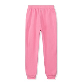 Kid Nation Kids Sweatpants Unisex Soft Brushed Fleece Casual Pull On Jogger with Pockets for Boys or Girls Size 8 10 Seashell Pink