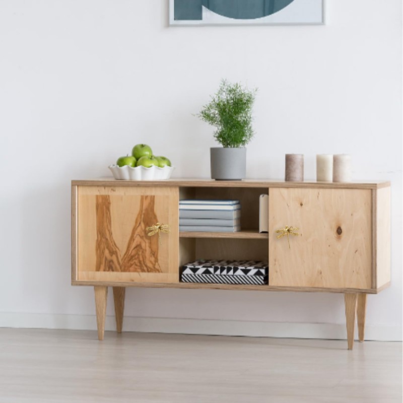 MOROBOR Zinc Alloy Dragonfly Cabinet Knobs, 6 PCS Animal Single