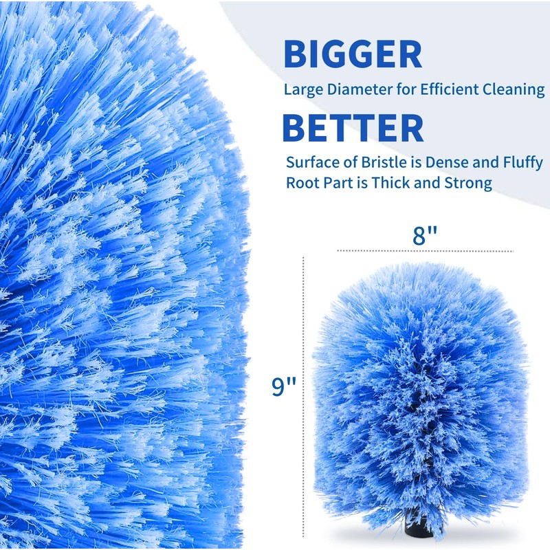 2 Pack Screw on Webster Cobweb Duster Head for Pole,Spider