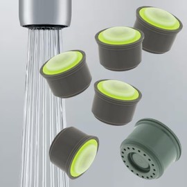 Neoperl Spray Stream Aerator Low Flow Faucet 0.5 gpm 10 2350 2 Standard Replacement Insert 6 Pack, Green