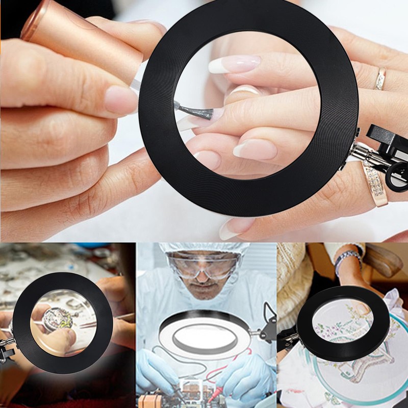 10x Magnifying Glass with Light, 3 Color Modes Dimmable LED