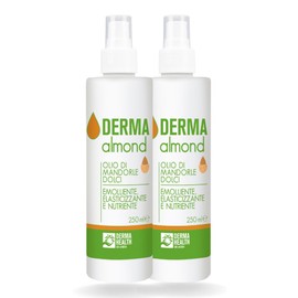 Derma Health - Süßmandelöl, 100 % natürlich, für Körper und Gesicht, beruhigende Wirkung gegen Hautunreinheiten und Hautrötungen, hilft bei der Regeneration trockener Haut - 250 ml - x2