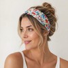 Paquete de 15 bandanas florales sólidas y coloridas con diadema