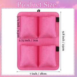 Vincreem Magnetic Locker Organizer, Locker Accessories 7 x 10 Inch Back to School Magnet Holder Bag First Day of School Supplies for Work Office Cabinet refrigerator(Rose Red)