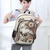 senya Wolf Backpack for Boys Girls, Flower Dreamcatcher Wolf Backpack