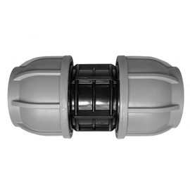 mdpe Water Pipe Compression Joiner/Straight Repair Fittings for Drinking Water/Irrigation Water Supply,10 bar Pressure Rating (20mm)