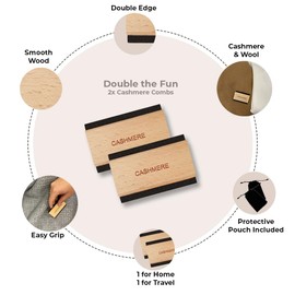 Cashmere Comb | Sweater Comb - Removes Pills & Fuzz from Clothing x 2
