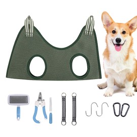 Cat Sling for Grooming, Grooming Hammock for Small Dogs | Cat Nail Trimming Hammock, Pet Nail Filing Board Set for Small Medium Large Dog, Cats
