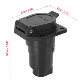 X AUTOHAUX 7 Way Round Car Trailer RV Plug Female Socket Adapter