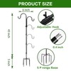 2 PCS Adjustable Double Shepherds Hook for Outdoor 47 inch