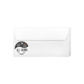 Clairefontaine 50035C Pack of 20 Envelopes Pollen Format DL 11 x 22 cm 120 g Ideal for Invitations and Correspondence White Mother of Pearl 1 Pack Pearl White
