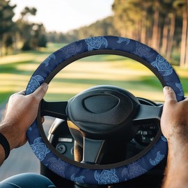 Mintulipy Turtle Golf Cart Steering Wheel Cover for Women Men,Small Steering Wheel Protector Decorative Universal Club Cars,Golf Cart Accessories