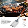 FJNATINH Heavy-Duty Grilling Accessories Rose Wooden BBQ Grilling Tools Set,Outdoor