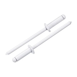 uxcell 50Pcs 1/8"x3/8" Round Head Blind Rivets, Zinc-Plated Carbon Steel Grip and Mandrel Cap Blind Rivets, White