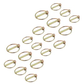GIVIHGETI 18 Stück Klappsplinte Set, M4.5/M6/M8 Runde Klappstecker Sortiment Bolzen, Splintbolzen, Schnellspannsplinte, Rastsplinte, Rastbolzen Steckbolzen für Boot, Fahrrad, Anhänger, Traktor