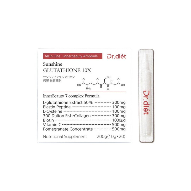 Dr. Diet 닥터디엣 선샤인 글루타치온 10X 10ml x 20개입 /