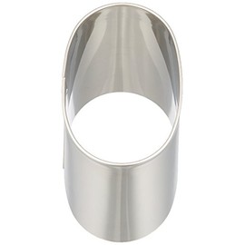 TKG Total Kitchen Goods BNK06067 Commercial Japanese Oval Gold Coin Cookie Cutter, Thick Rim Design, Medium No. 4 Size, 18-8 Stainless Steel, For Professional Use, Made in Japan