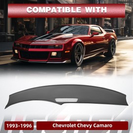 HECASA Dash Board Cover Compatible with 1993-1996 Chevy Camaro Dash Pad Panel Cover Dashboard Overlay Black NOT Replacement