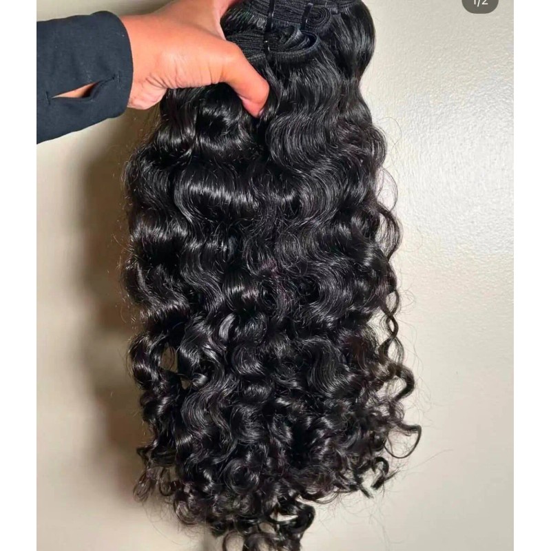 Unprocessed Raw Human Hair Natural Wavy Texture No Shedding No