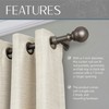 Elrene Home Fashions Cordelia Adjustable Single Curtain Rod with Globe