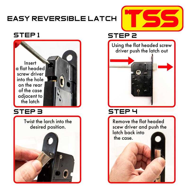 TSS British Standard Mortice Sash Lock Satin Chrome (Silver) 2.5"