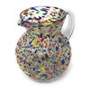 Mexican Hand Blown Glass Pitcher – Confetti Rock Design (84