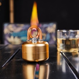 Gexdes Mini Alcohol Camping Stove – Lightweight Brass & Aluminum Spirit Burner with Stand | Faster Heating – Perfect for Backpacking, Hiking & Brewing Piping Hot Tea/Coffee