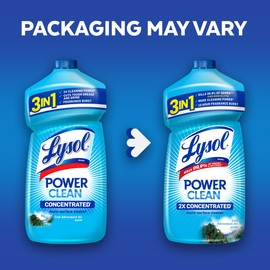 Lysol Power Clean Multi-Surface Cleaner, 2x Concentrated Pour, Cool Adirondack scent, 28 Fl Oz