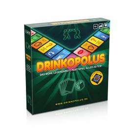 DRINKOPOLUS – Probably the most popular party game for adults | Divine fun for 2-8 players | Perfect for fun evenings, parties, New Year's Eve with friends and family | Free: second game counter