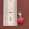 Red Heart Clip on Charms Solid Stainless Steel Heart Charms