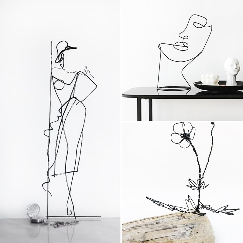 POPOYU 50 m Aluminium Wire 1 mm, Craft Wire Silver